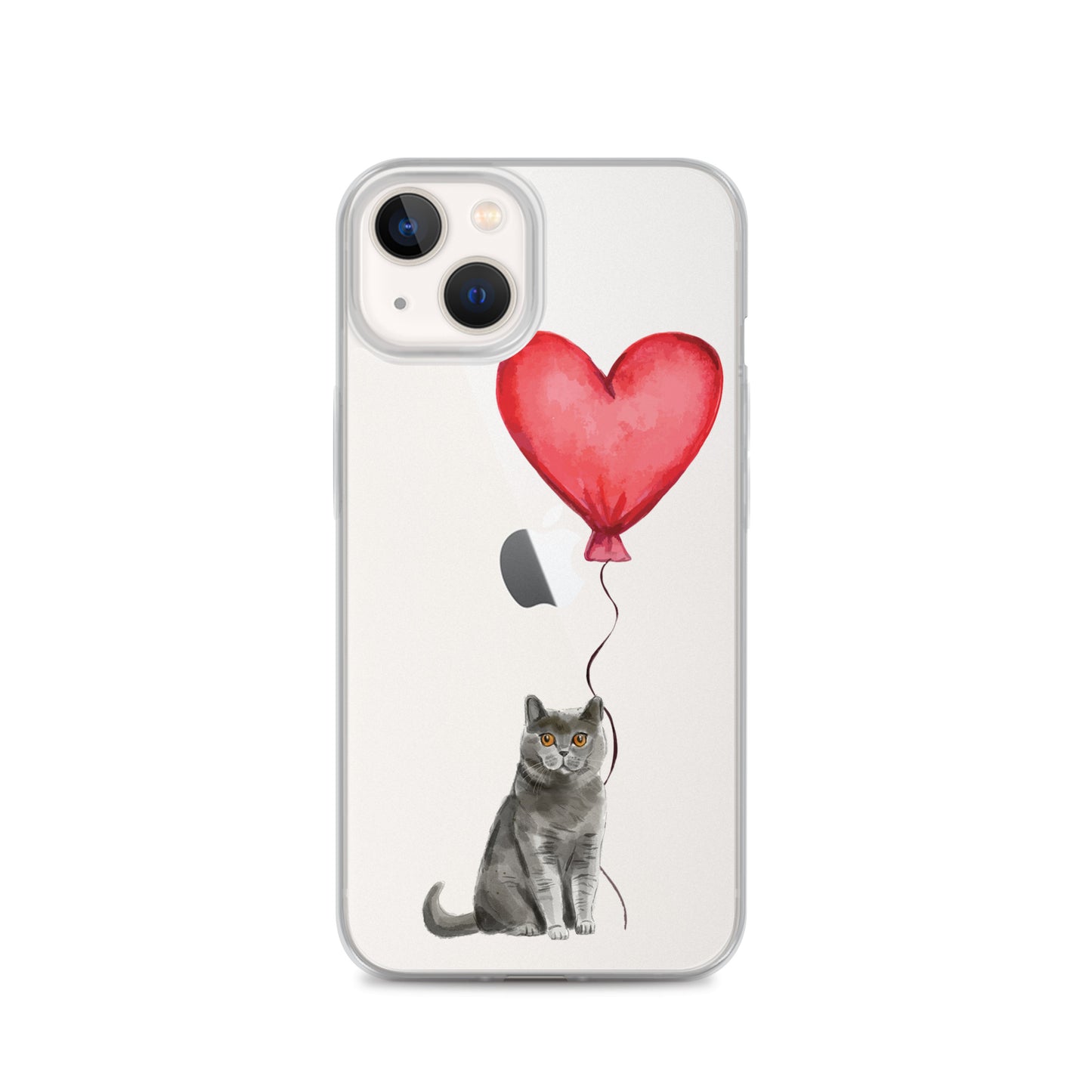 Cat with Balloon British Shorthair Clear Case for iPhone®