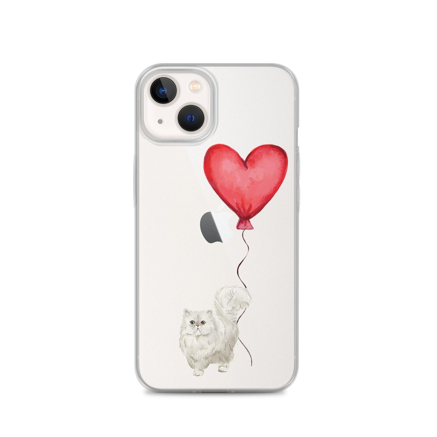 Cat with Balloon Persian Clear Case for iPhone®