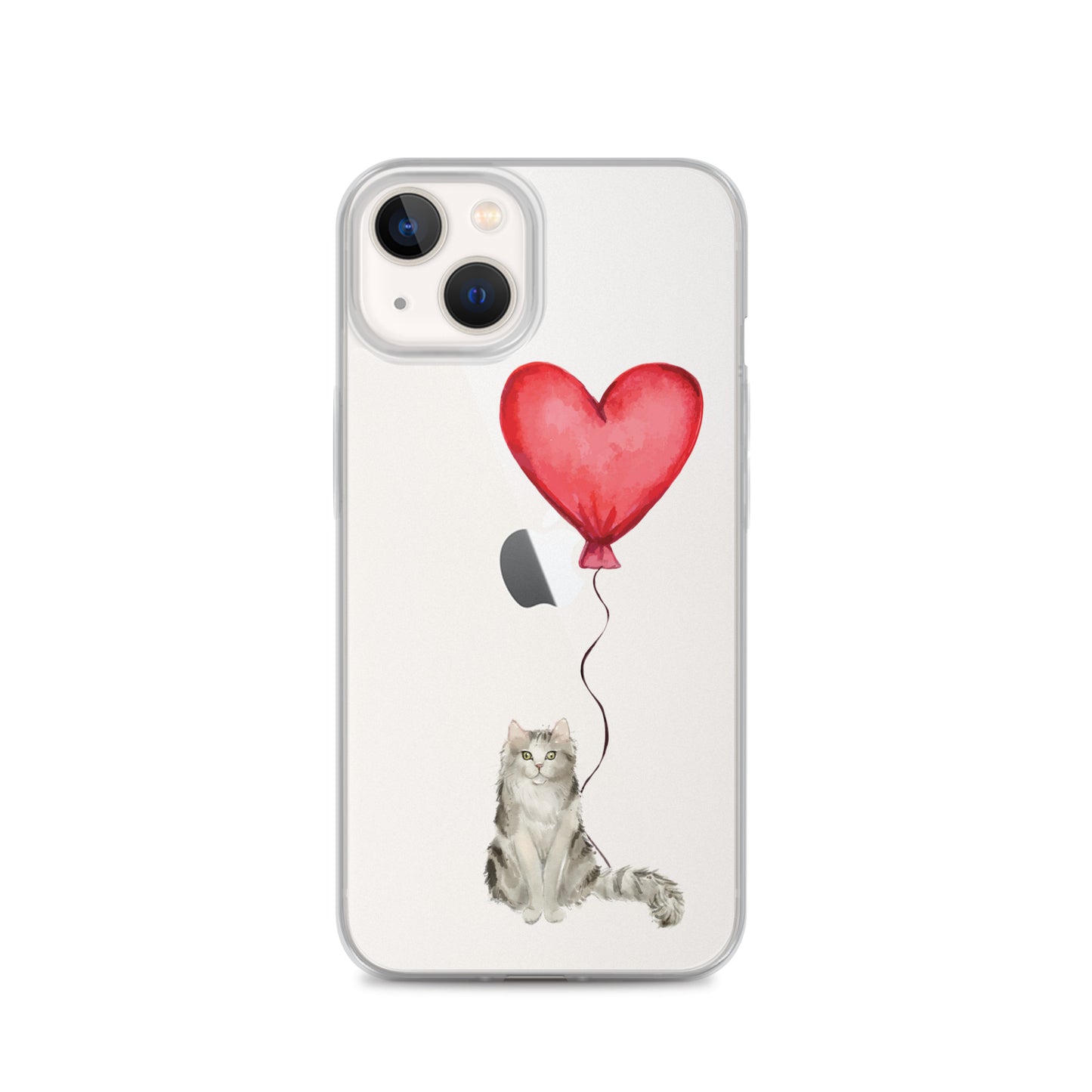 Cat with Balloon Ragamuffin Clear Case for iPhone®