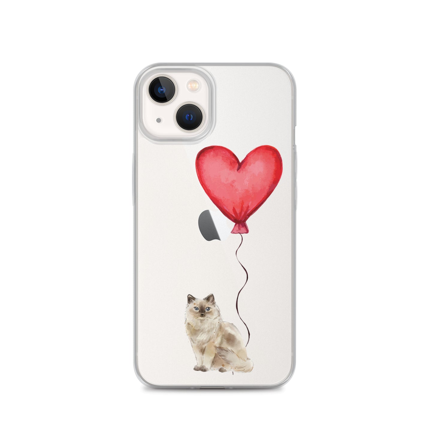 Cat with Balloons Ragdoll Clear Case for iPhone®