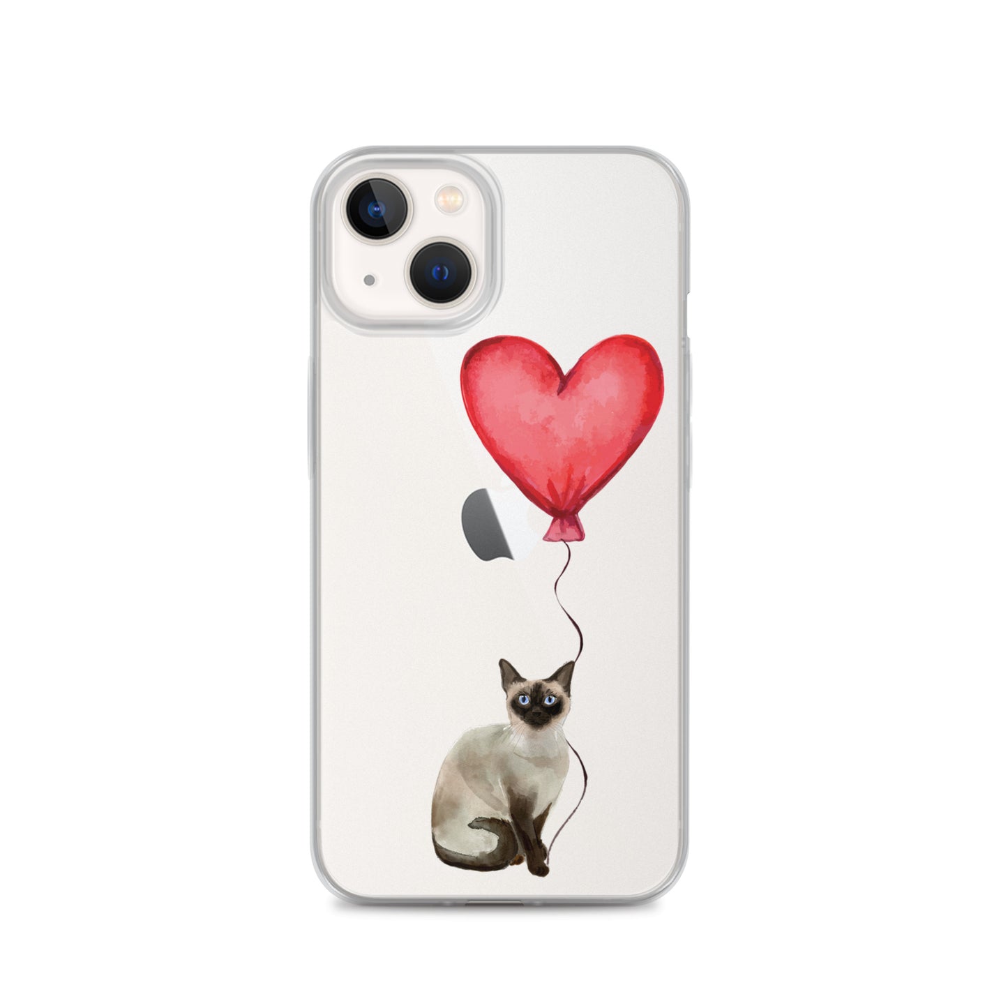 Cat with Balloon Siamese Clear Case for iPhone®