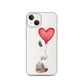 Cat with Balloon Siberian Clear Case for iPhone®