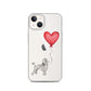 Dog with Balloon Grey Poodle Clear Case for iPhone®