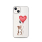 Dog with Balloon Staffie Bulldog Terrier Clear Case for iPhone®