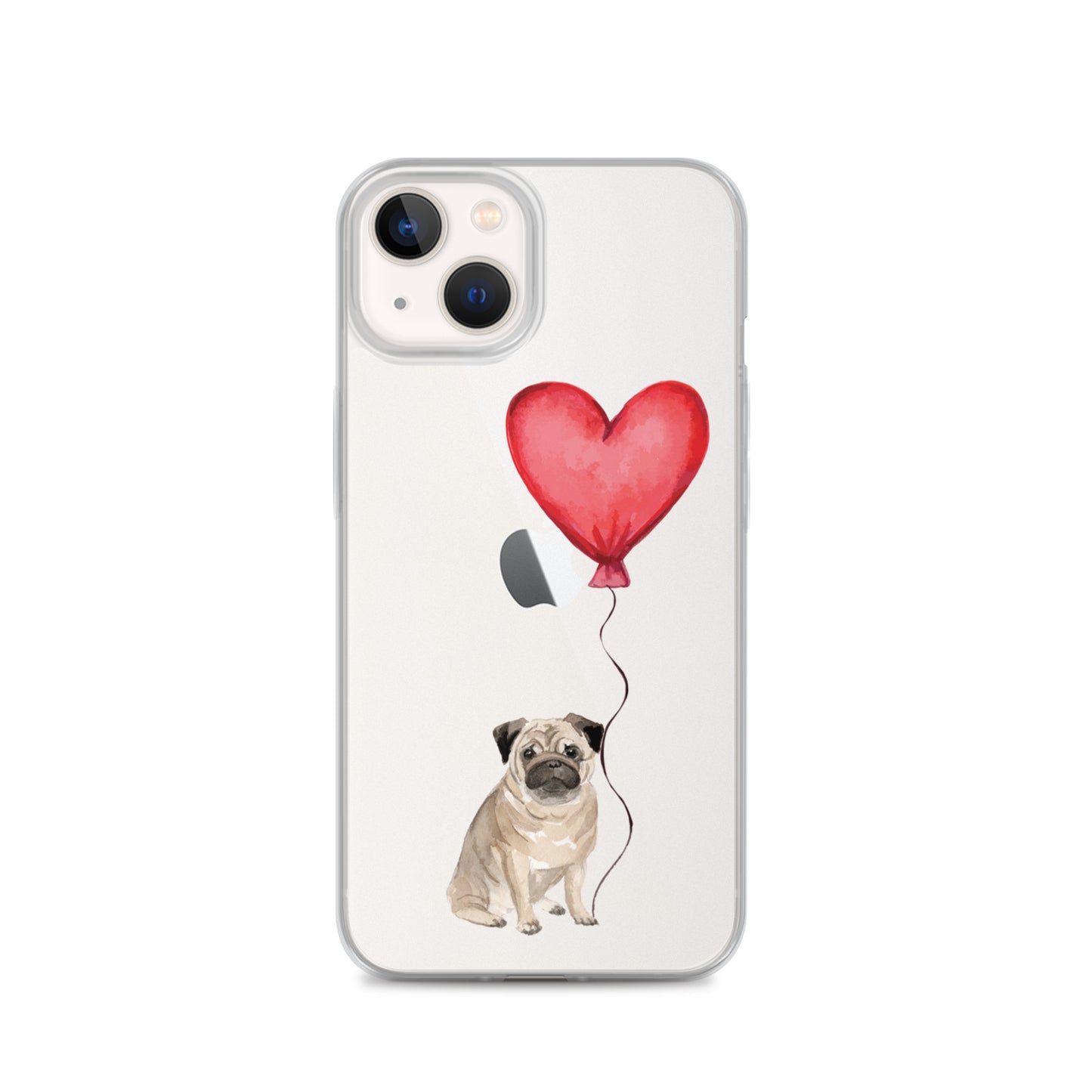 Dog with Balloon Pug Clear Case for iPhone®