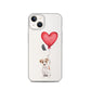 Dog with Balloon Wire Haired Jack Russell Clear Case for iPhone®