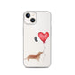 Dog with Balloon Tan Dachshund Clear Case for iPhone®