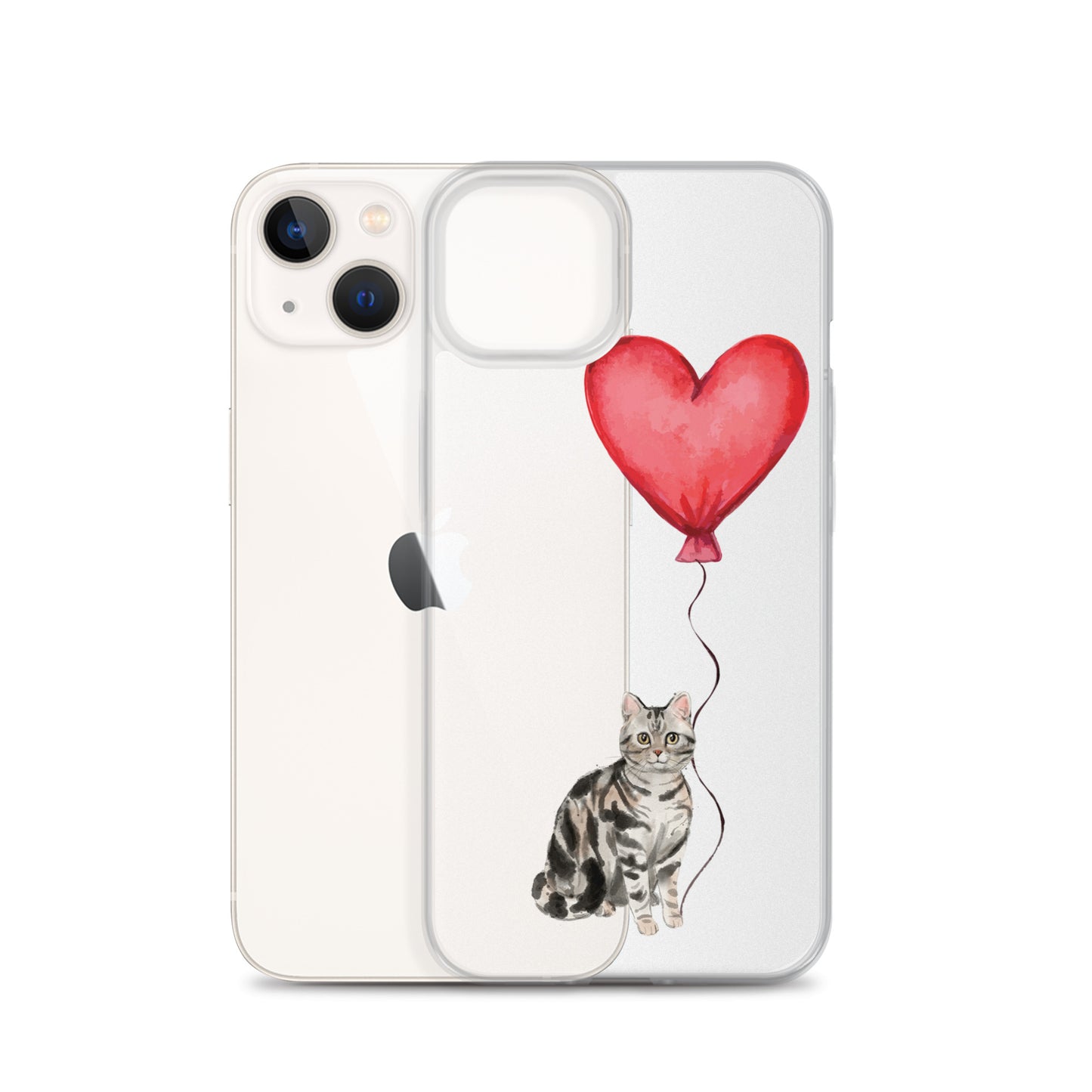 Cat with Balloon Silver Tabby Case for iPhone®