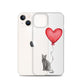 Cat with Balloon Blue Russian Clear Case for iPhone®