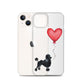 Dog with Balloon Black Poodle Clear Case for iPhone®