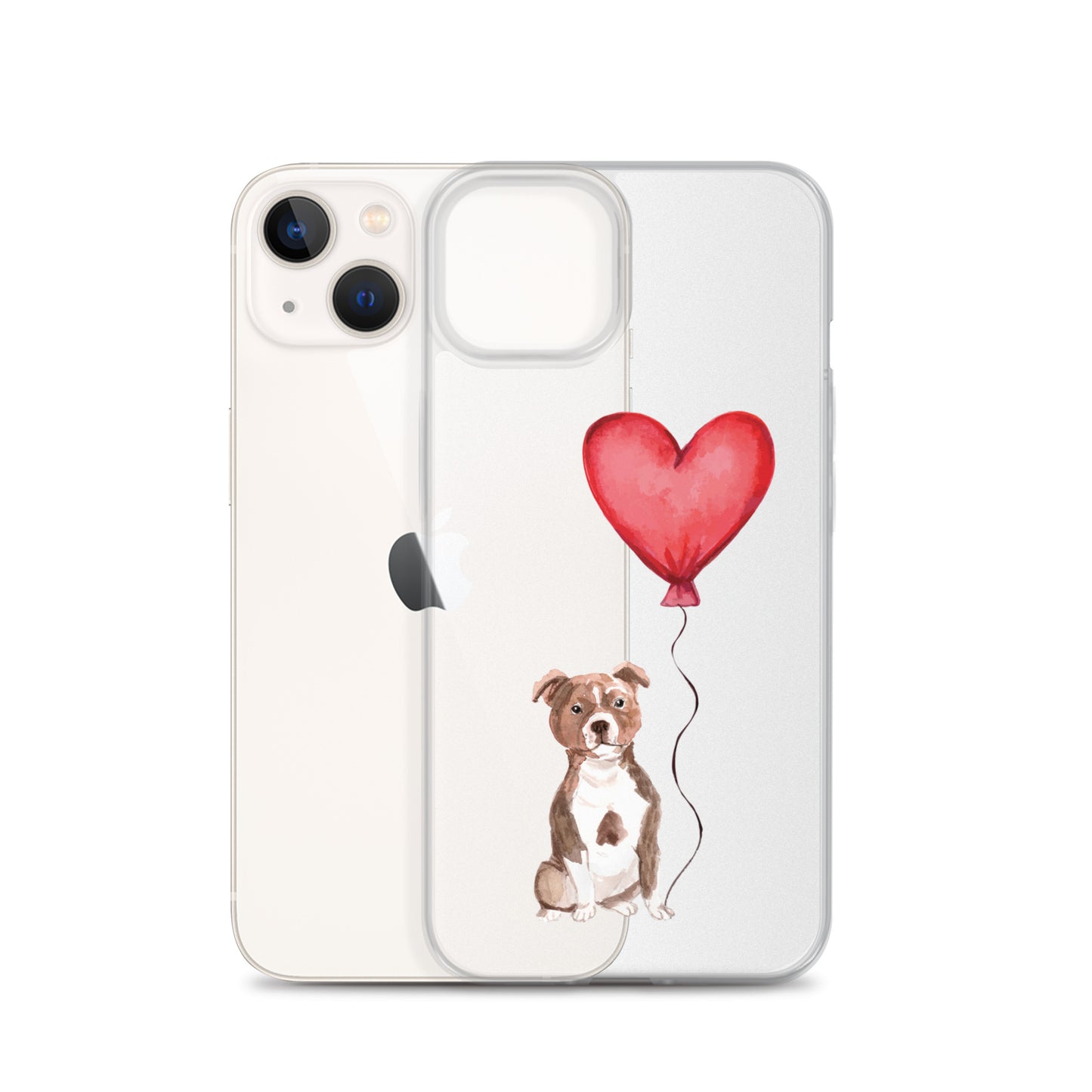 Dog with Balloon Staffie Bulldog Terrier Clear Case for iPhone®