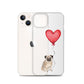 Dog with Balloon Pug Clear Case for iPhone®