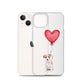 Dog with Balloon Wire Haired Jack Russell Clear Case for iPhone®