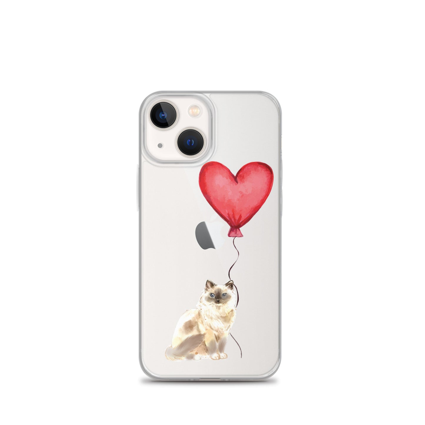 Cat with Balloon Blonde Birman Clear Case for iPhone®