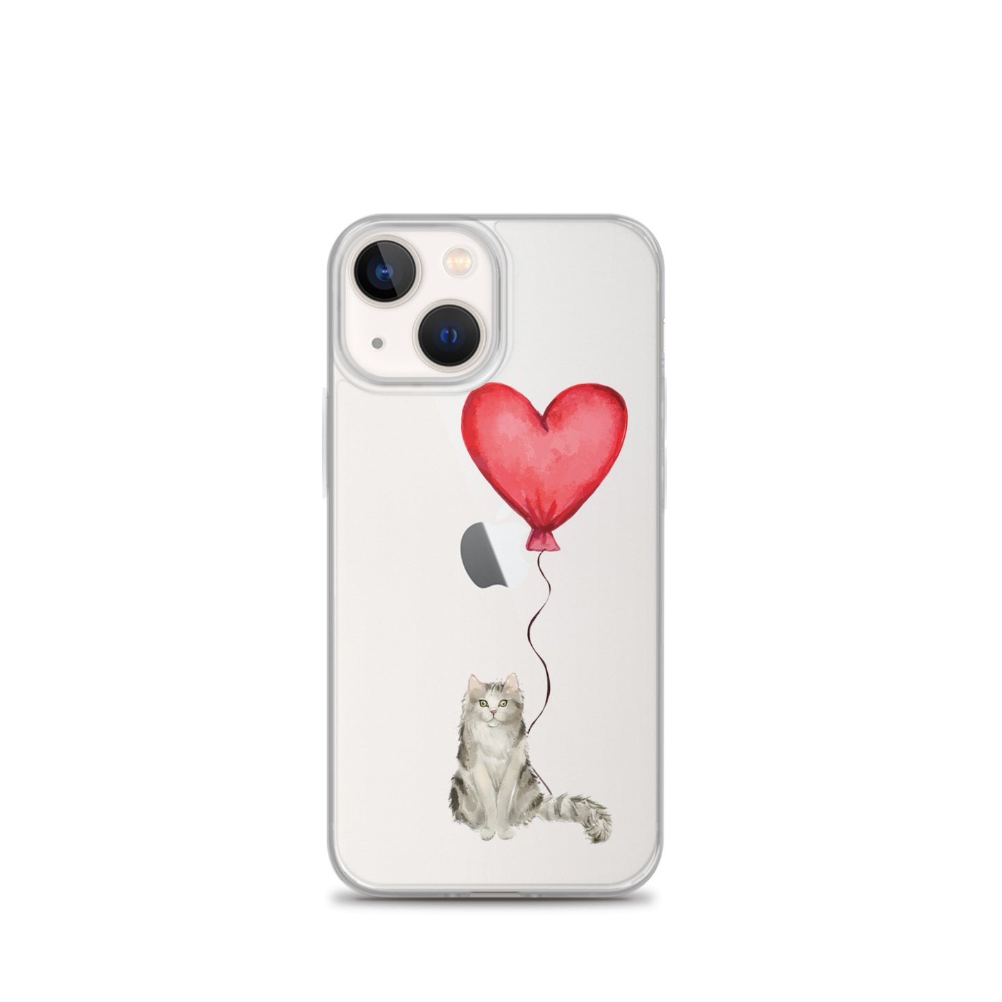 Cat with Balloon Ragamuffin Clear Case for iPhone®