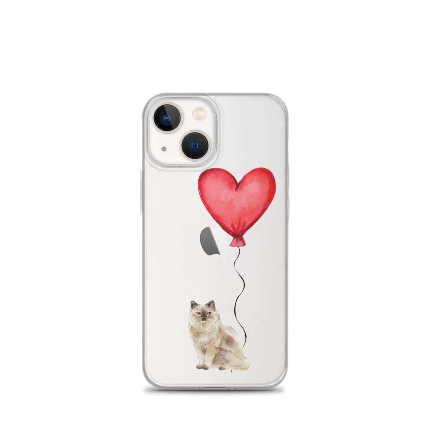 Cat with Balloons Ragdoll Clear Case for iPhone®