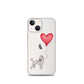 Dog with Balloon Grey Poodle Clear Case for iPhone®