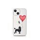 Dog with Balloon Black Poodle Clear Case for iPhone®