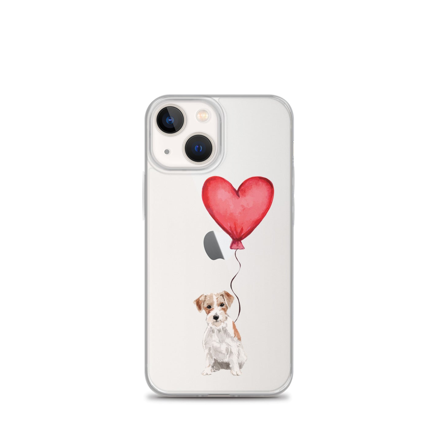 Dog with Balloon Wire Haired Jack Russell Clear Case for iPhone®