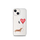 Dog with Balloon Tan Dachshund Clear Case for iPhone®