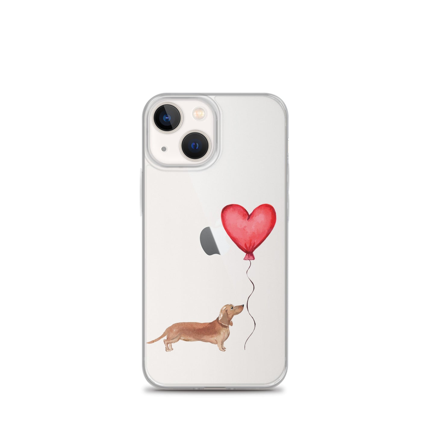 Dog with Balloon Tan Dachshund Clear Case for iPhone®