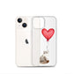 Cat with Balloon Siberian Clear Case for iPhone®