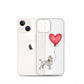 Dog with Balloon Grey Poodle Clear Case for iPhone®