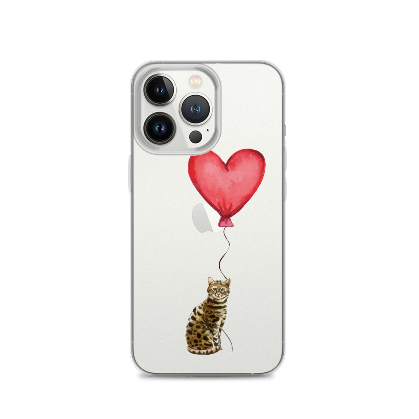 Cat with Balloon Bengal Clear Case for iPhone®