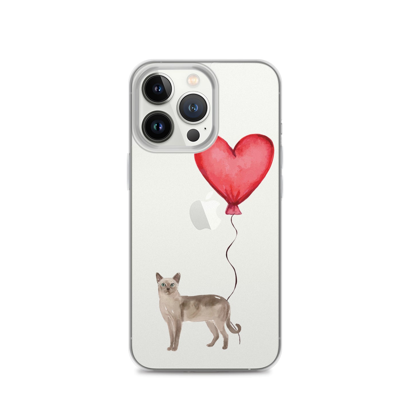 Cat with Balloon Tonkinese Clear Case for iPhone®