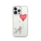 Dog with Balloon Grey Poodle Clear Case for iPhone®