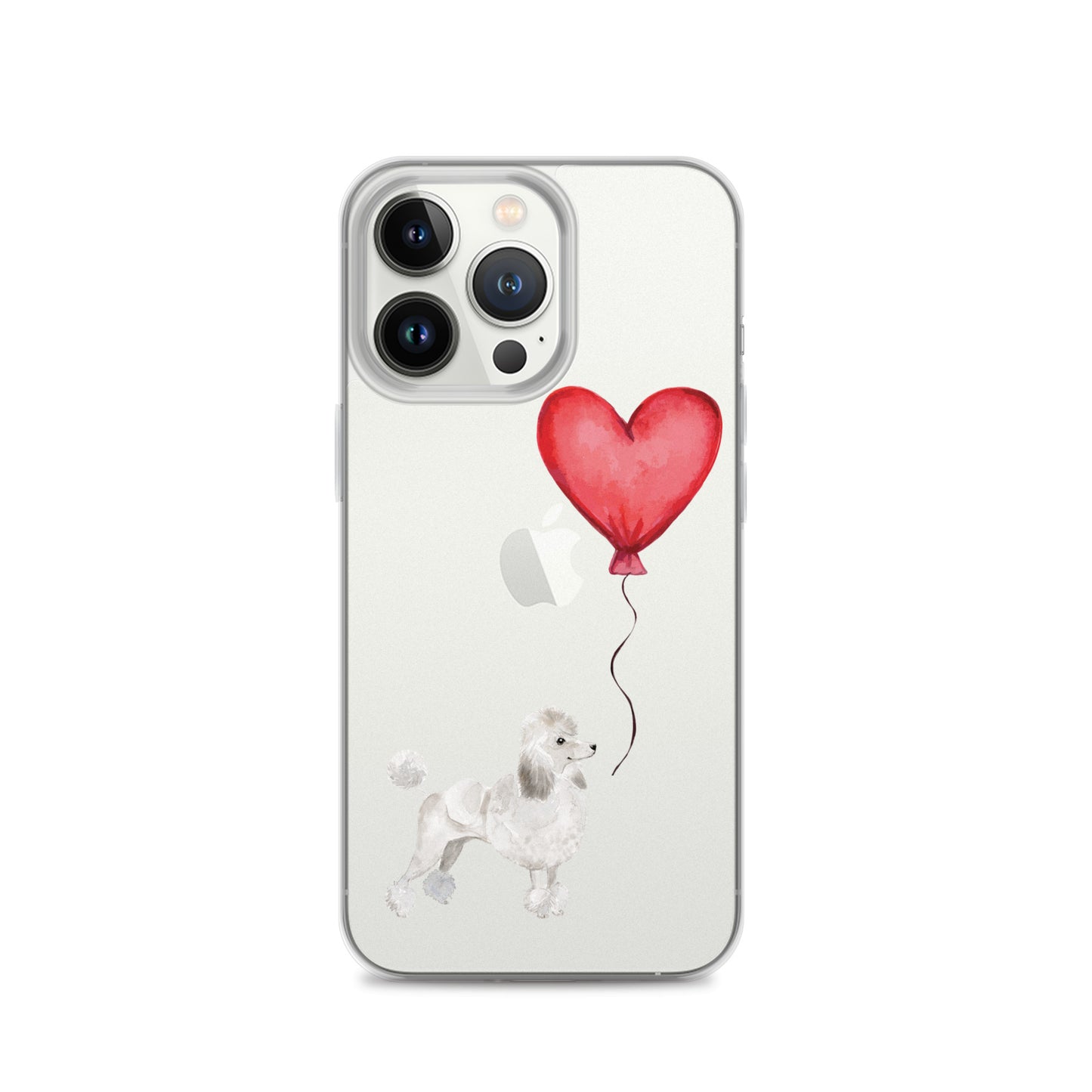 Dog with Balloon White Poodle Clear Case for iPhone®