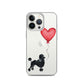 Dog with Balloon Black Poodle Clear Case for iPhone®