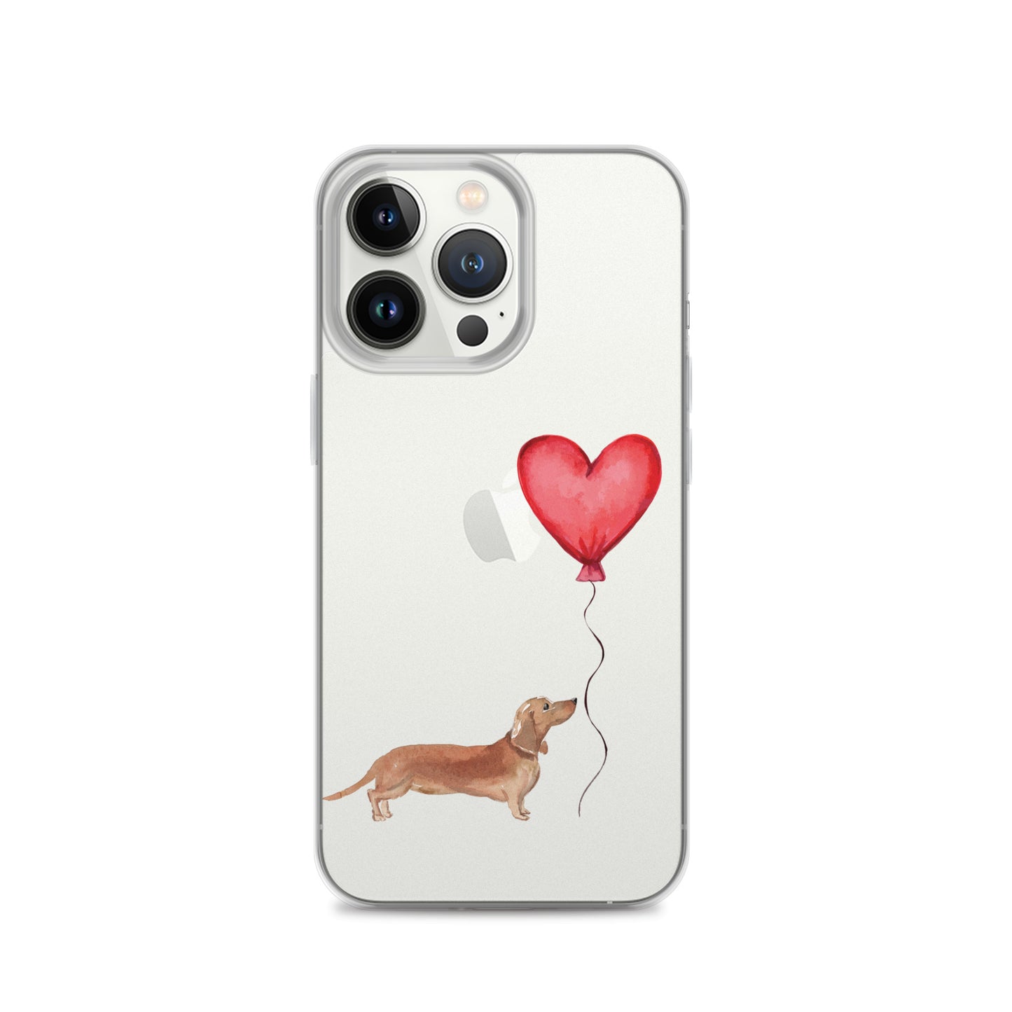 Dog with Balloon Tan Dachshund Clear Case for iPhone®