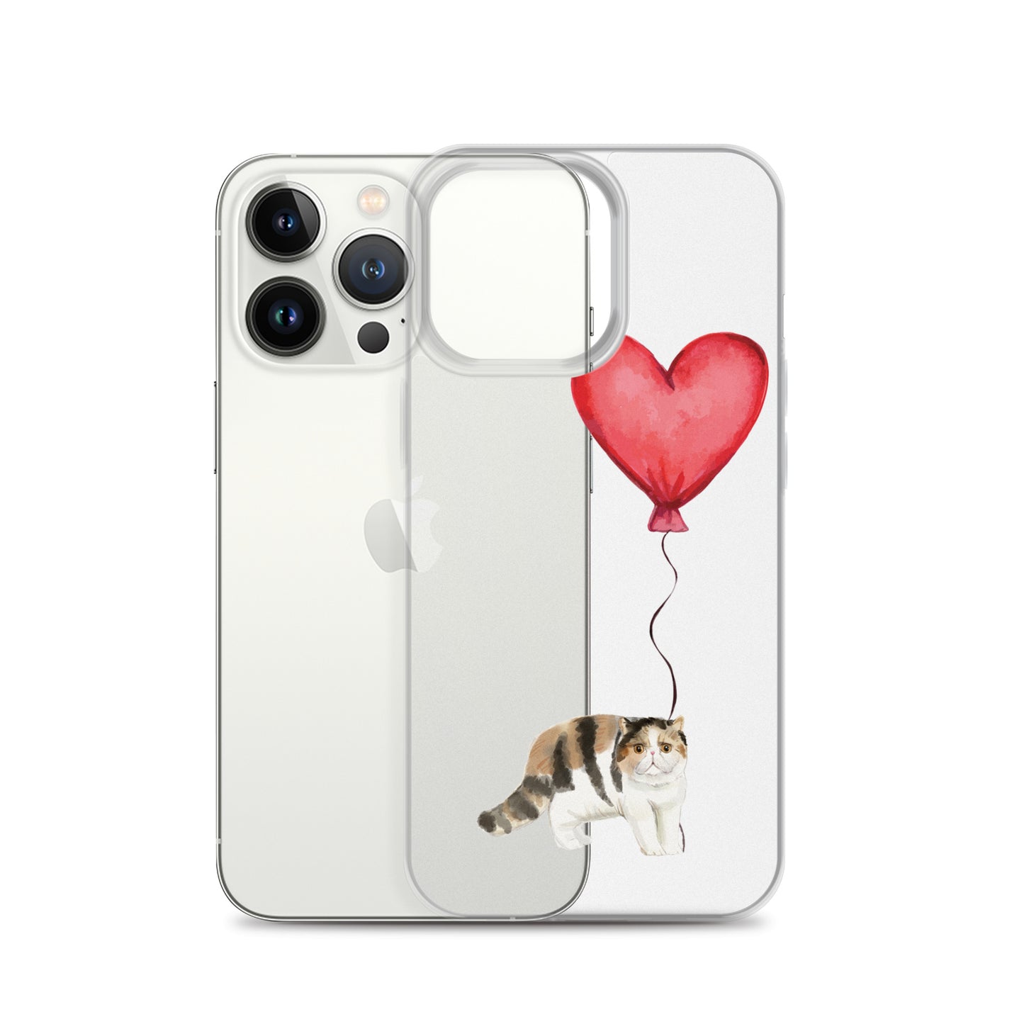 Cat with Balloon Exotic Shorthair Clear Case for iPhone®