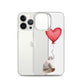 Cat with Balloon Siberian Clear Case for iPhone®