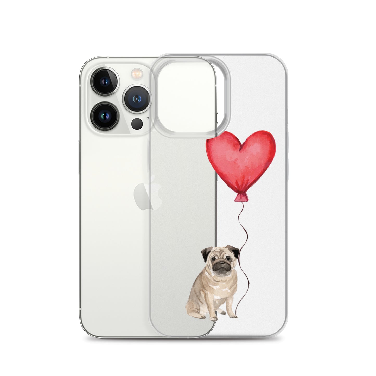 Dog with Balloon Pug Clear Case for iPhone®