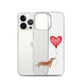 Dog with Balloon Tan Dachshund Clear Case for iPhone®