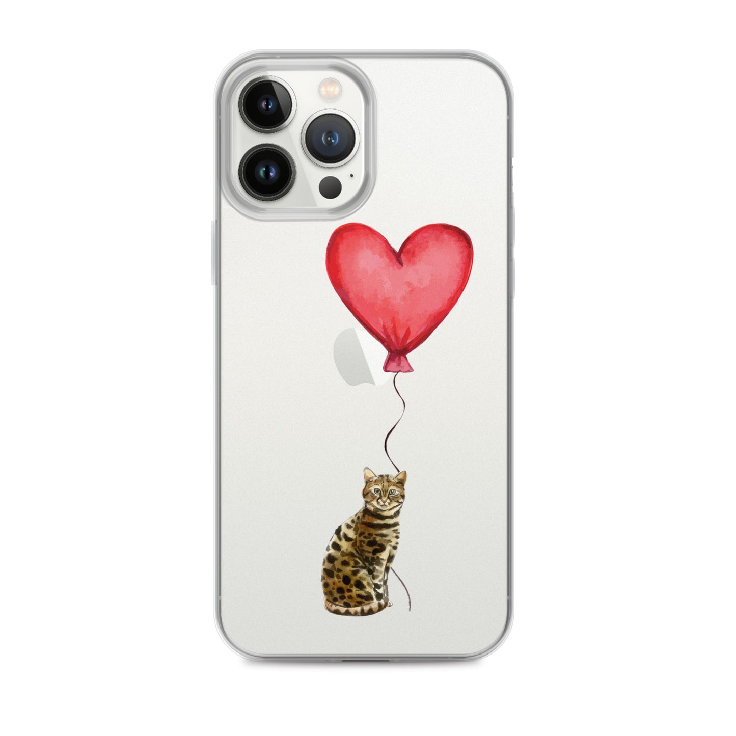 Cat with Balloon Bengal Clear Case for iPhone®