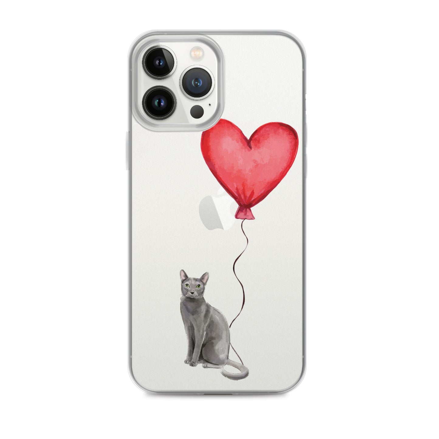 Cat with Balloon Blue Russian Clear Case for iPhone®