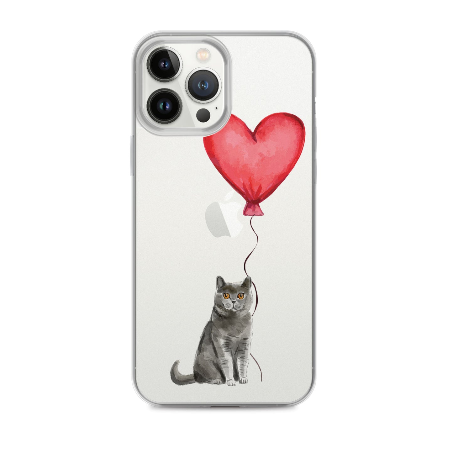 Cat with Balloon British Shorthair Clear Case for iPhone®