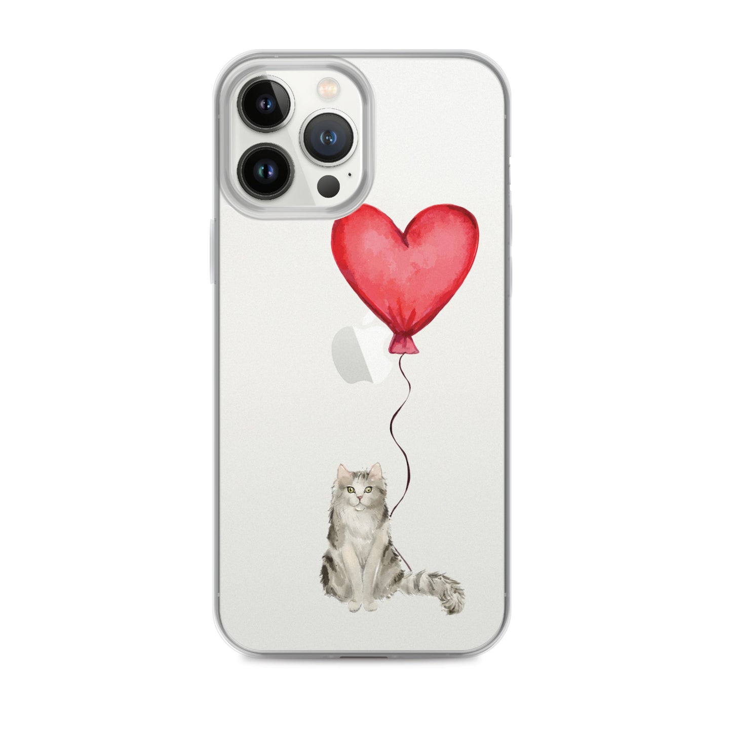 Cat with Balloon Ragamuffin Clear Case for iPhone®