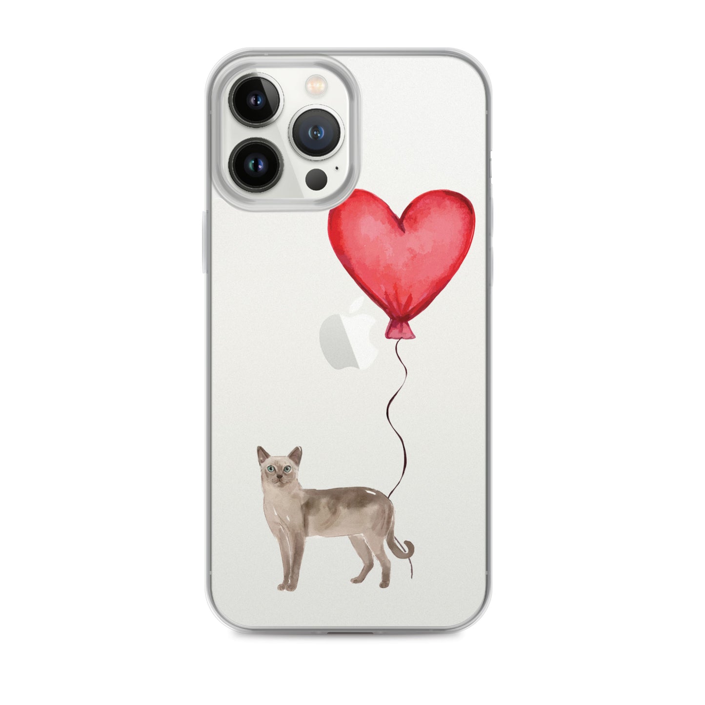 Cat with Balloon Tonkinese Clear Case for iPhone®