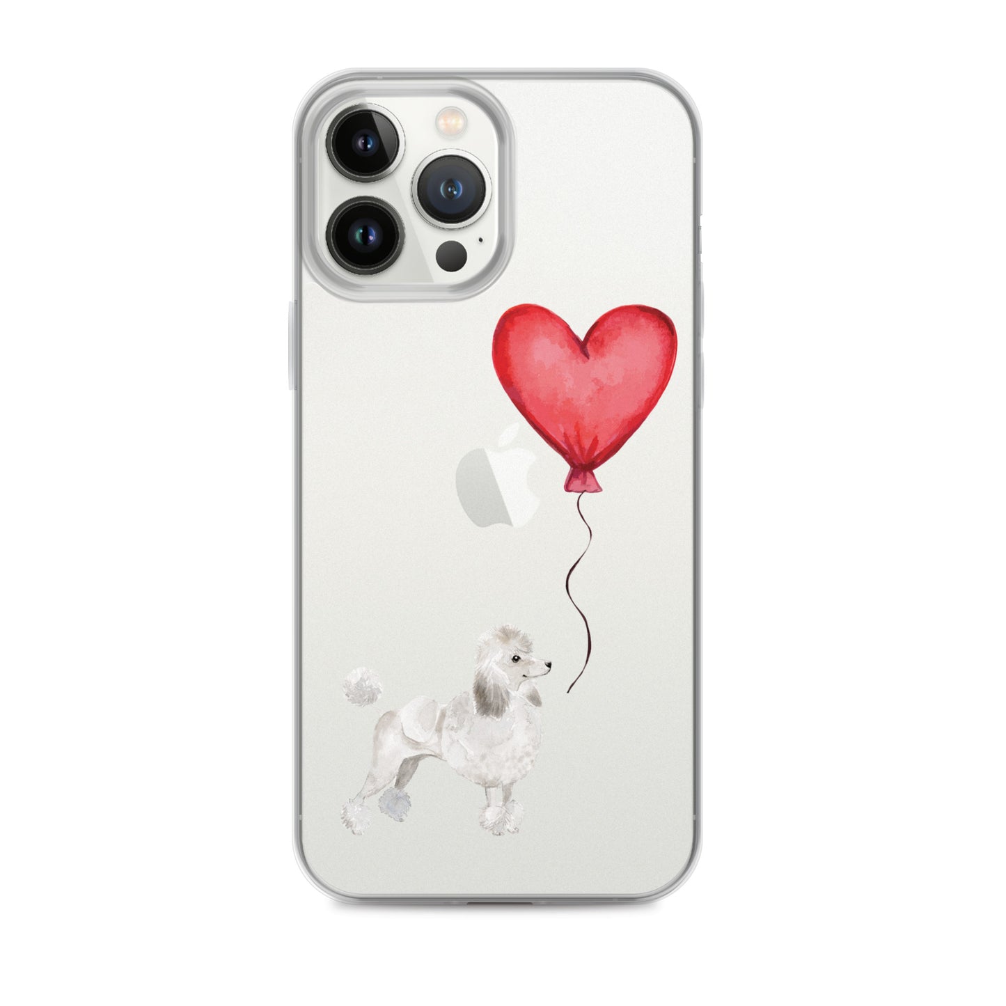 Dog with Balloon White Poodle Clear Case for iPhone®