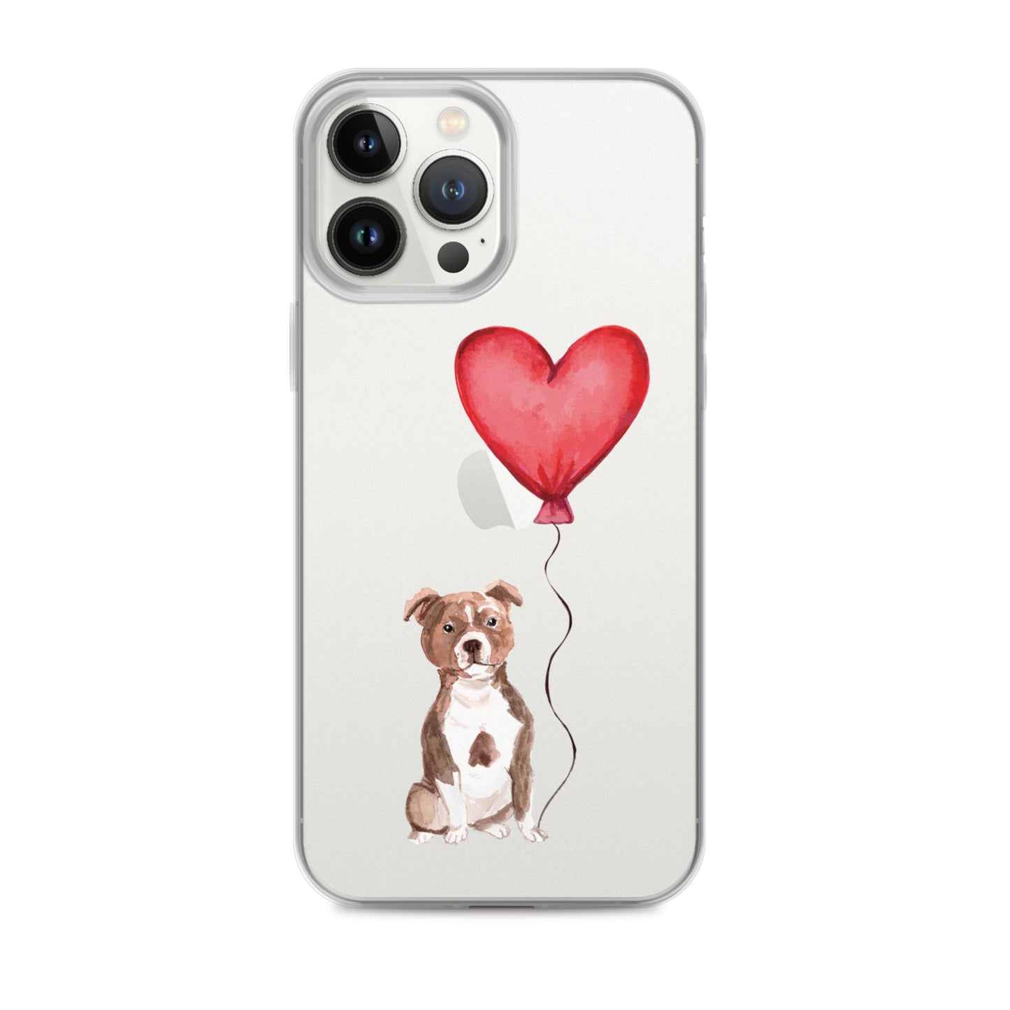 Dog with Balloon Staffie Bulldog Terrier Clear Case for iPhone®