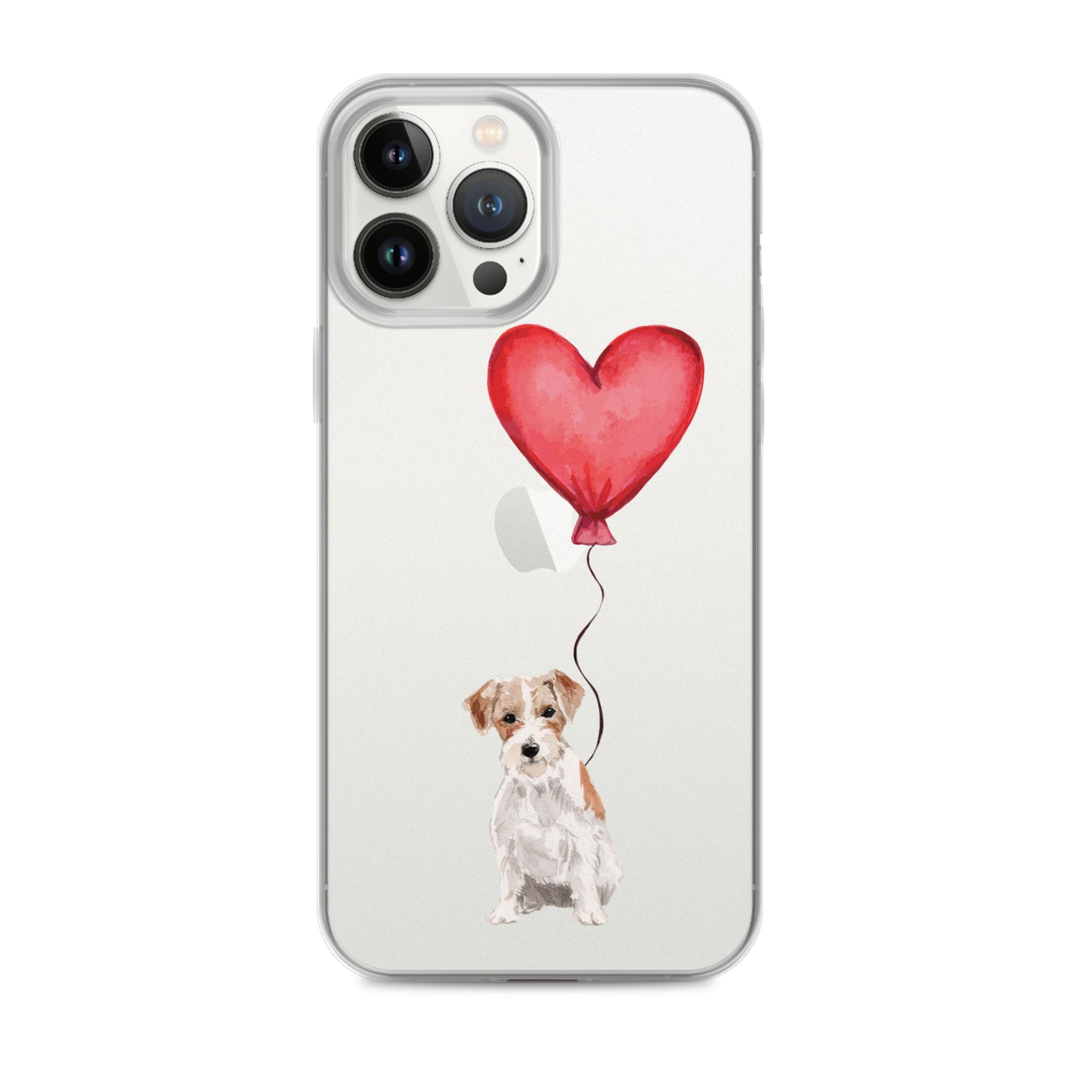 Dog with Balloon Wire Haired Jack Russell Clear Case for iPhone®