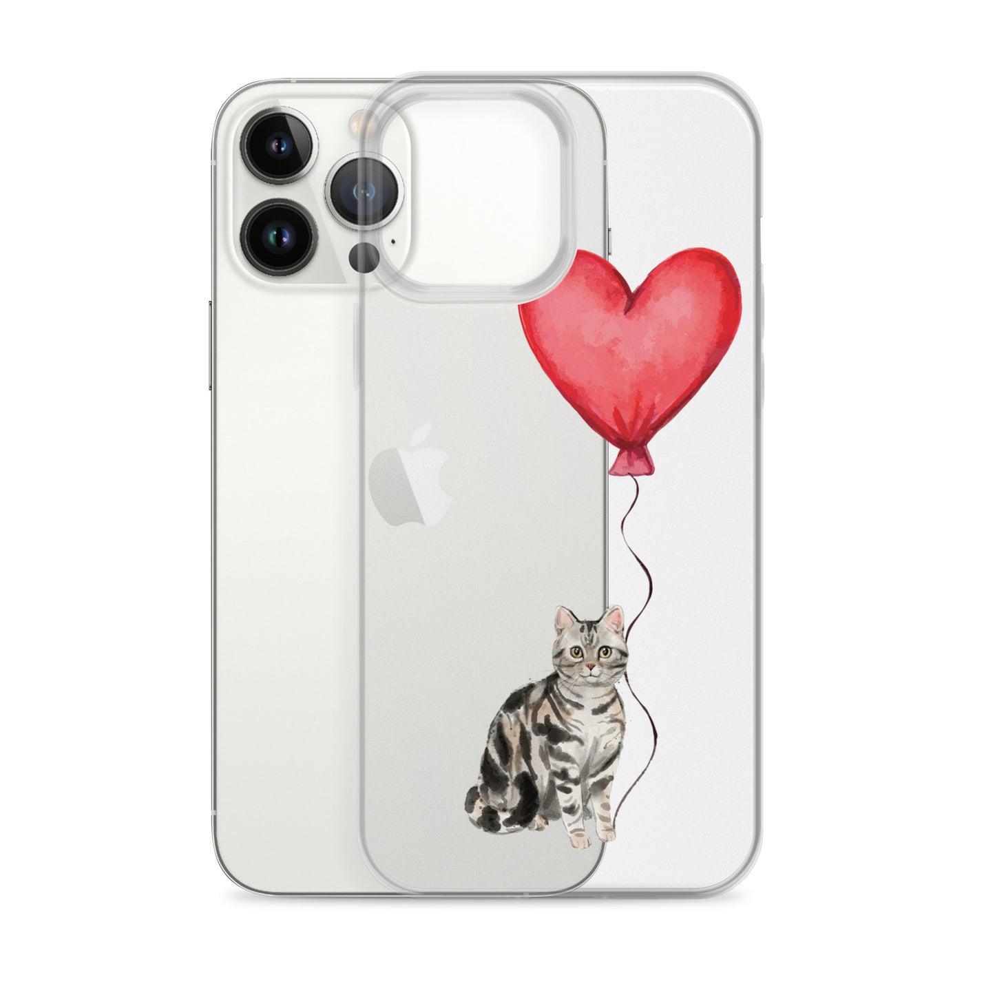 Cat with Balloon Silver Tabby Case for iPhone®