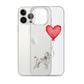 Dog with Balloon Grey Poodle Clear Case for iPhone®