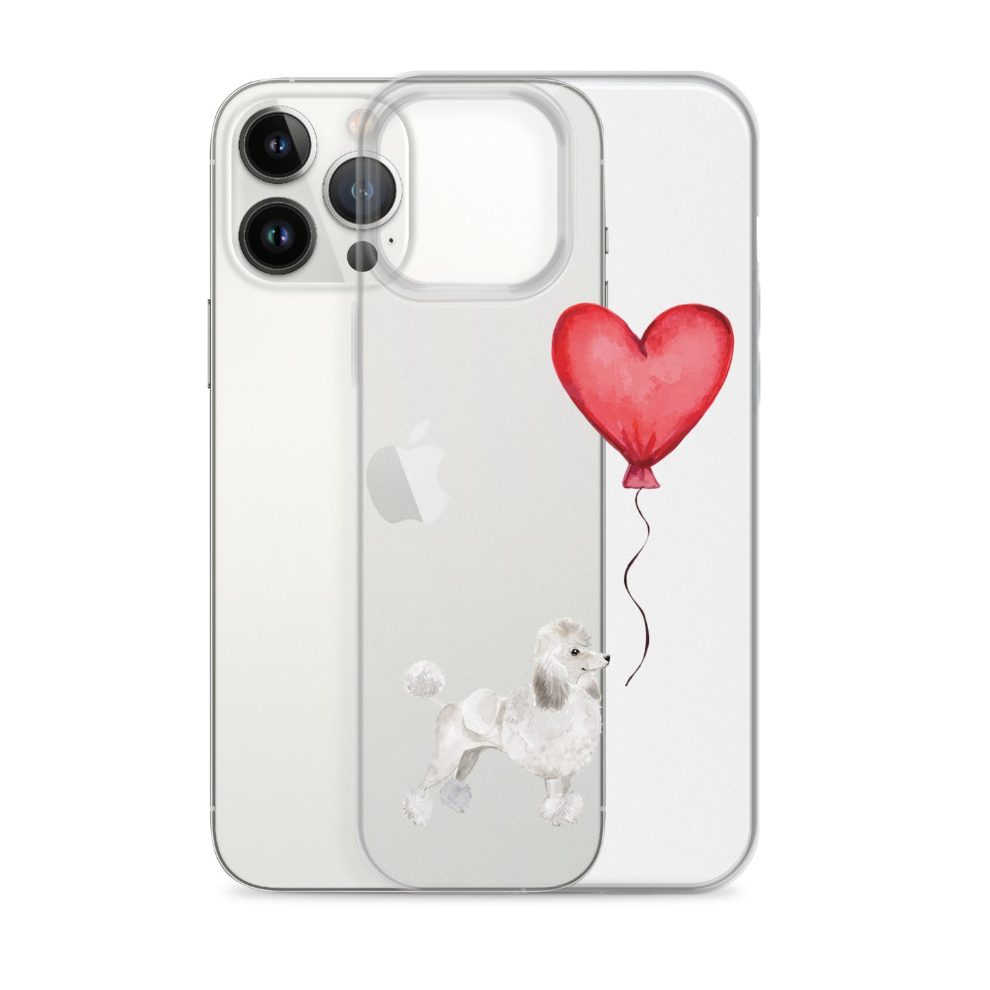 Dog with Balloon White Poodle Clear Case for iPhone®