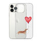 Dog with Balloon Tan Dachshund Clear Case for iPhone®