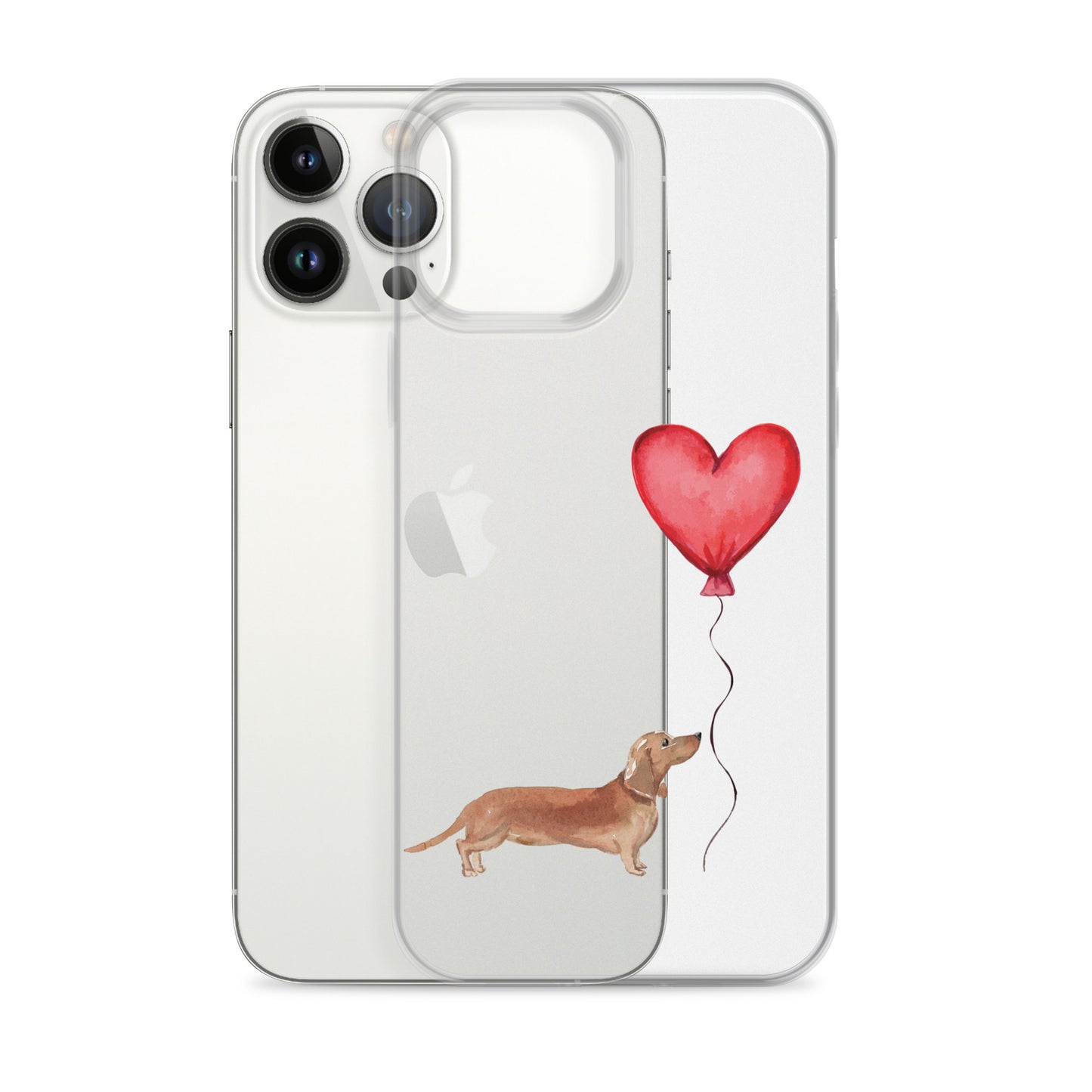 Dog with Balloon Tan Dachshund Clear Case for iPhone®